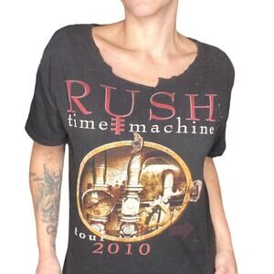 Rush Time Machine Concert Tour 2010 T-shirt Size Medium Distressed